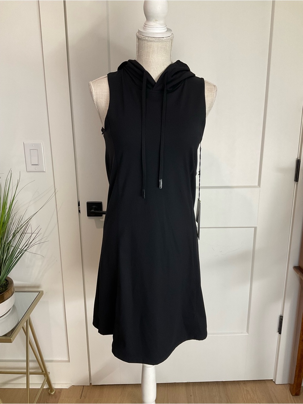 Mono B Saint + Social Hooded Athletic Dress NWT Black Size Large